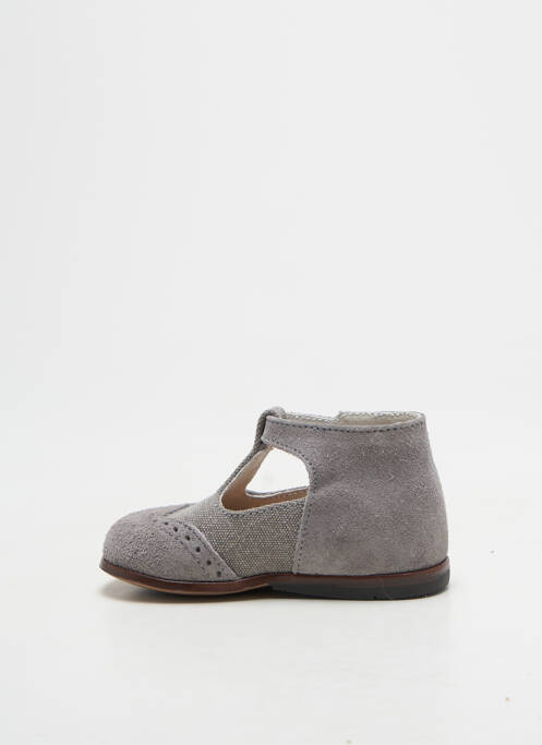 Bottillons nubuck chiquet gris LITTLE MARY garcon