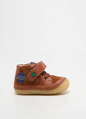Bottillons nubuck bout rond marron KICKERS garcon