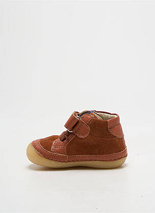 Bottillons nubuck bout rond marron KICKERS garçon