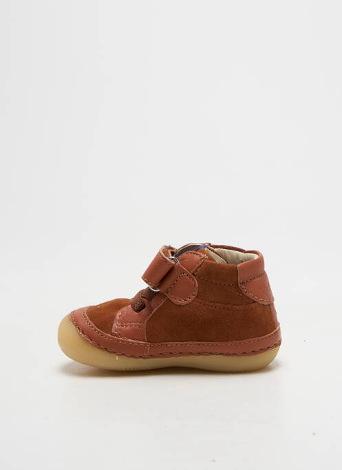 Bottillons nubuck bout rond marron KICKERS garcon
