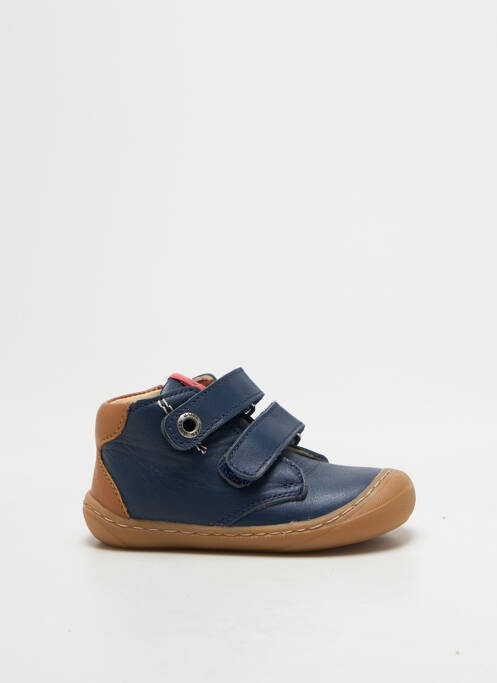 Baskets voute plantaire bout rond bleu ASTER garcon