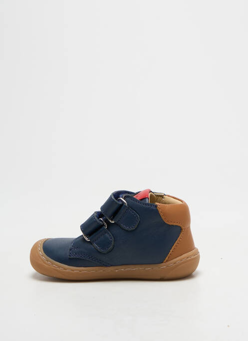 Baskets voute plantaire bout rond bleu ASTER garcon