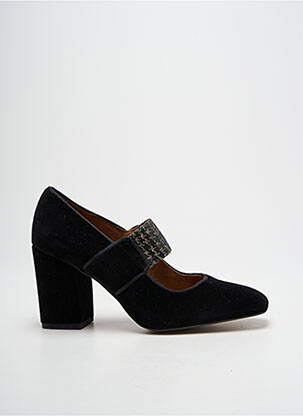 Escarpins nubuck talon de 7 à 9cm noir CASTANER femme