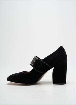 Escarpins nubuck talon de 7 à 9cm noir CASTANER femme