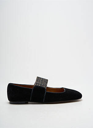 Ballerines tissage satiné talon plat jusqu'à 3cm noir CASTANER femme