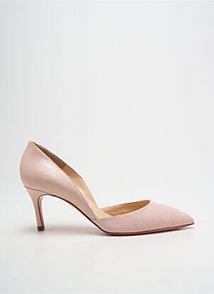 Escarpins nubuck talon de 7 à 9cm rose LUCIANO PADOVAN femme