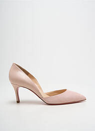Escarpins tissage satiné talon de 7 à 9cm rose LUCIANO PADOVAN femme