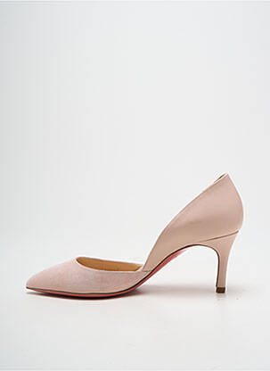 Escarpins nubuck talon de 7 à 9cm rose LUCIANO PADOVAN femme