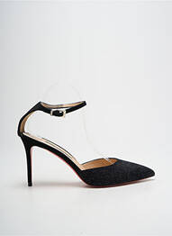 Escarpins semelle extérieure cuir talon de 7 à 9cm noir LUCIANO PADOVAN femme