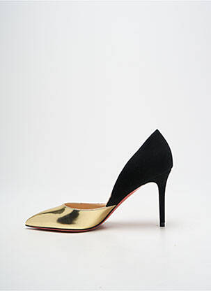 Escarpins matière lisse talon de 7 à 9cm or LUCIANO PADOVAN femme