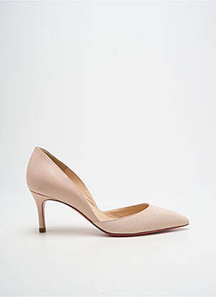 Escarpins tissage satiné talon de 4 à 6cm rose LUCIANO PADOVAN femme