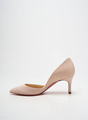 Escarpins tissage satiné talon de 4 à 6cm rose LUCIANO PADOVAN femme