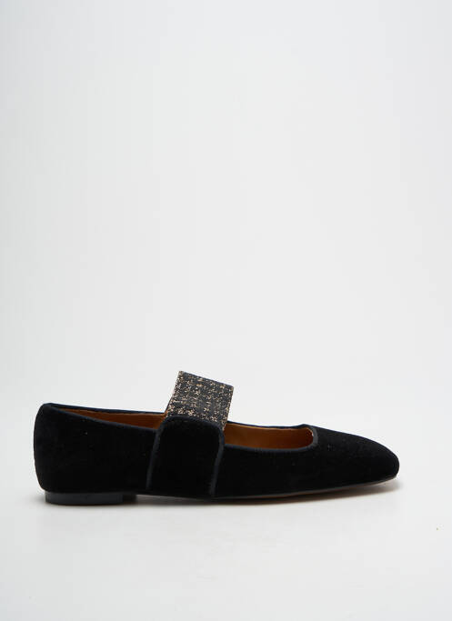 Ballerines tissage satiné talon plat jusqu'à 3cm noir CASTANER femme