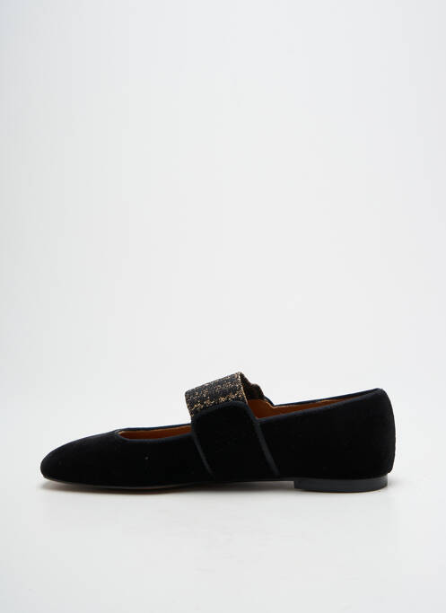 Ballerines tissage satiné talon plat jusqu'à 3cm noir CASTANER femme