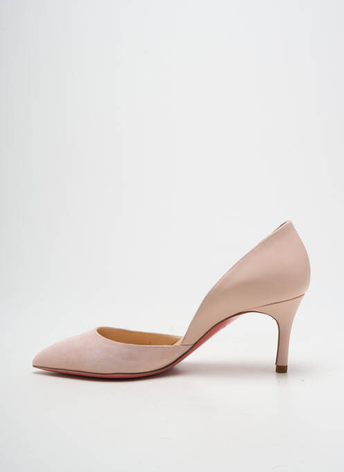 Escarpins tissage satiné talon de 7 à 9cm rose LUCIANO PADOVAN femme