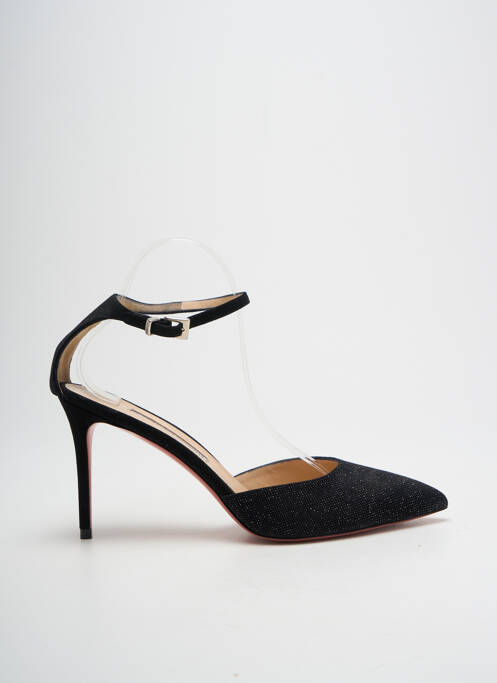 Escarpins semelle extérieure cuir talon de 7 à 9cm noir LUCIANO PADOVAN femme
