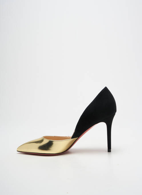 Escarpins matière lisse talon de 7 à 9cm or LUCIANO PADOVAN femme