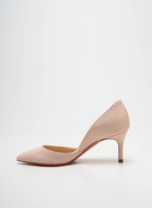 Escarpins tissage satiné talon de 4 à 6cm rose LUCIANO PADOVAN femme