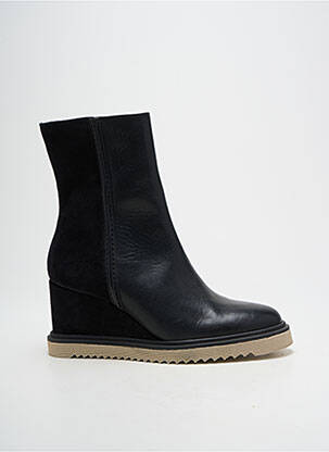 Bottines/boots matière lisse talon de 7 à 9cm noir SOFTWAVES femme