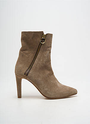Bottines/boots bout pointu talon de 7 à 9cm marron BASTA COSI femme