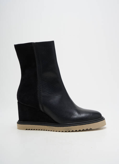 Bottines/boots matière lisse talon de 7 à 9cm noir SOFTWAVES femme