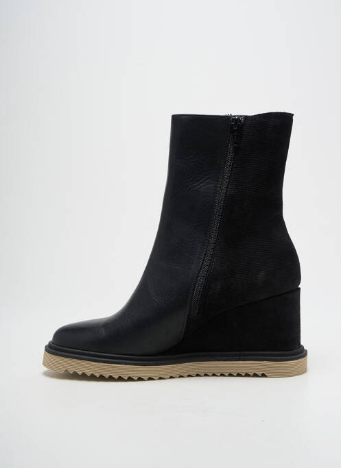 Bottines/boots matière lisse talon de 7 à 9cm noir SOFTWAVES femme
