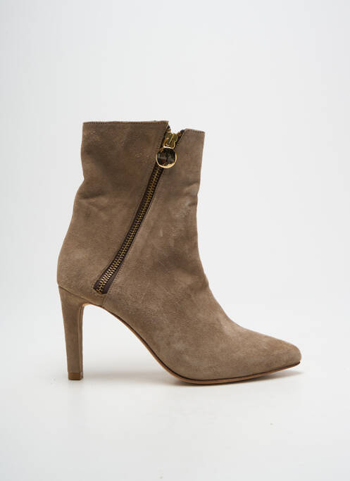 Bottines/boots bout pointu talon de 7 à 9cm marron BASTA COSI femme