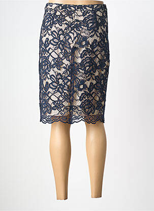 Jupe mi-longue coupe droite bleu INDI & COLD femme