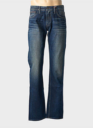 Jeans coupe droite fermeture zippée sous rabat boutonné taille normale bleu TOMMY HILFIGER homme