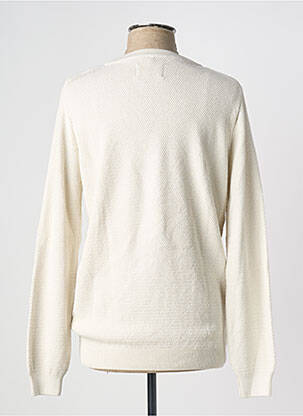Pull col rond manches longues beige CAMBRIDGE homme