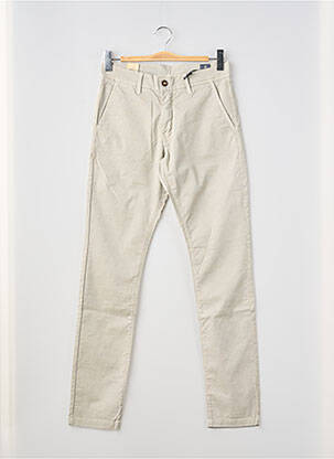 Pantalon chino stretch taille normale beige IMPAQT homme