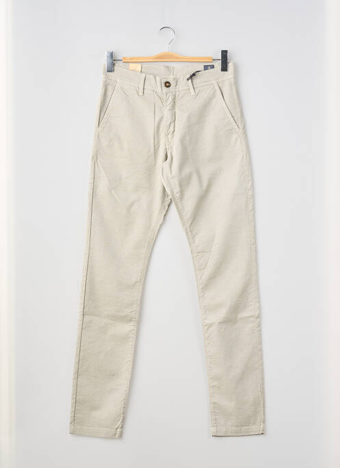Pantalon chino stretch taille normale beige IMPAQT homme