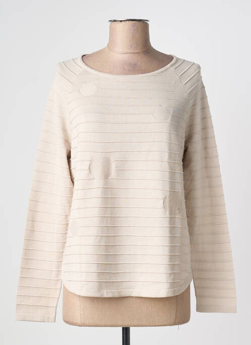 Pull coupe cintrée manches longues beige BETTY BARCLAY femme