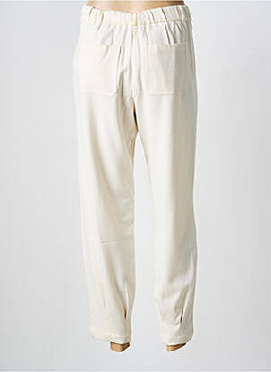 Pantalon droit stretch taille normale beige YERSE femme