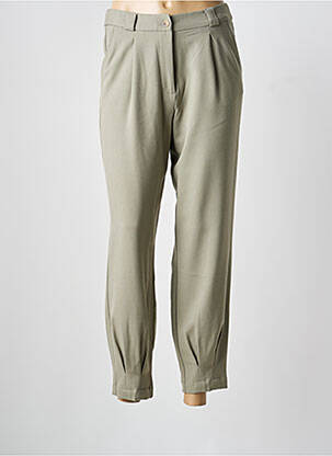 Pantalon droit stretch taille normale vert YERSE femme