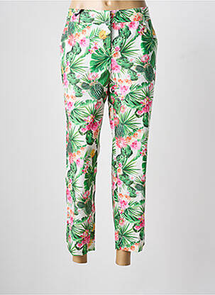Pantalon 7/8 tissage popeline taille normale vert PENNYBLACK femme