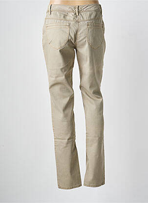 Pantalon droit tissage popeline taille normale beige SANDWICH femme