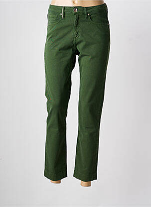 Pantalon 7/8 stretch taille normale vert ISLOW femme