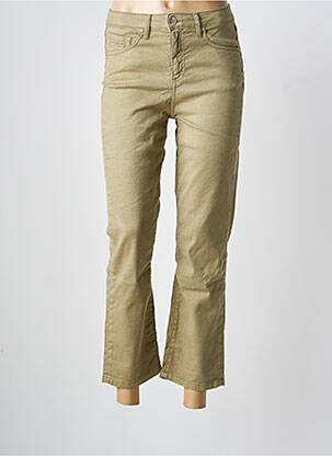 Pantalon 7/8 stretch taille normale vert ISLOW femme