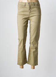 Pantalon 7/8 stretch taille normale vert ISLOW femme