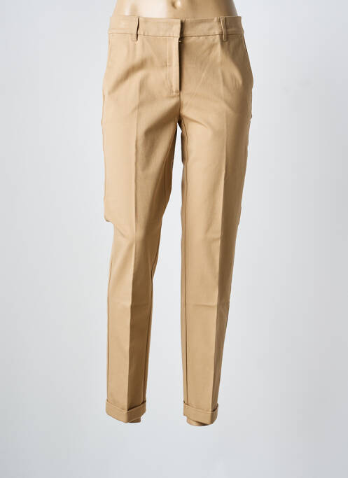 Pantalon chino tissage popeline taille normale marron PENNYBLACK femme