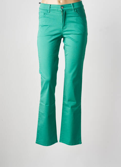 Pantalon droit stretch taille normale vert PIONEER femme