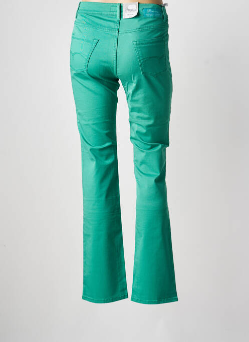 Pantalon droit stretch taille normale vert PIONEER femme