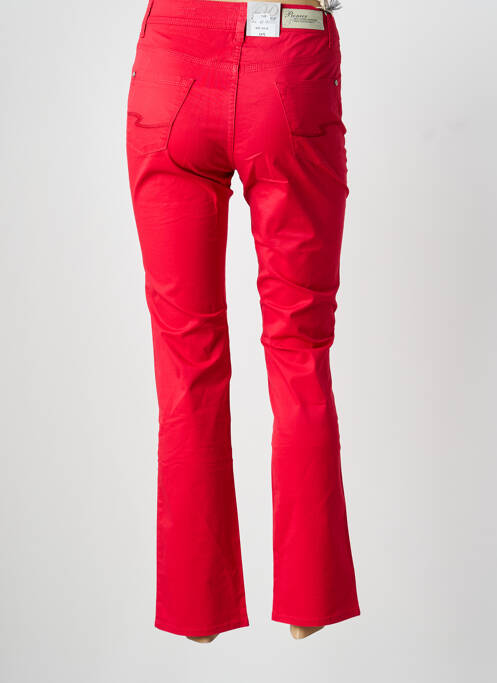 Pantalon droit stretch taille normale rouge PIONEER femme