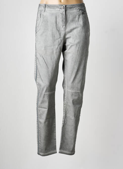Pantalon droit stretch taille normale gris SANDWICH femme