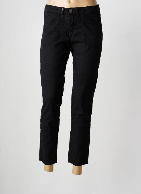 Pantalon 7/8 stretch taille normale noir ISLOW femme