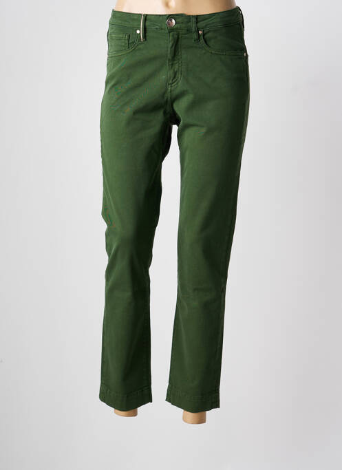Pantalon 7/8 stretch taille normale vert ISLOW femme