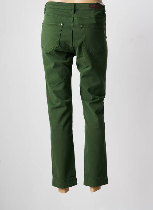 Pantalon 7/8 stretch taille normale vert ISLOW femme