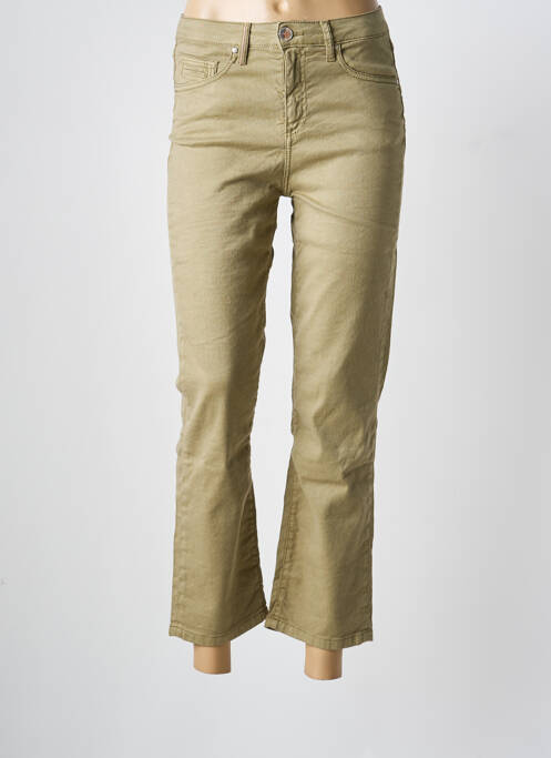 Pantalon 7/8 stretch taille normale vert ISLOW femme