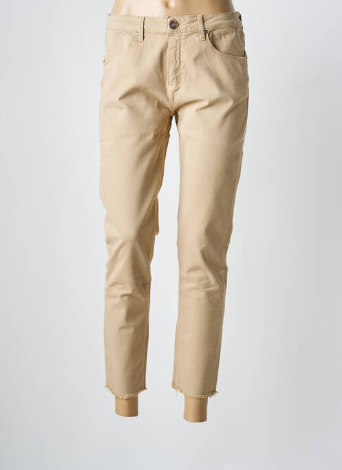 Pantalon 7/8 stretch taille normale beige ISLOW femme